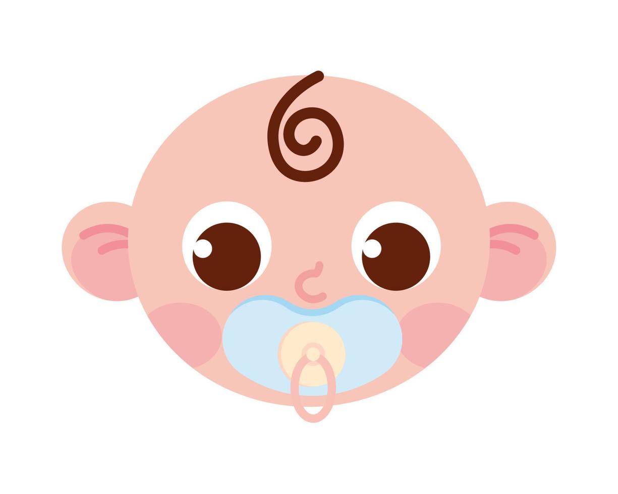 baby boy face vector