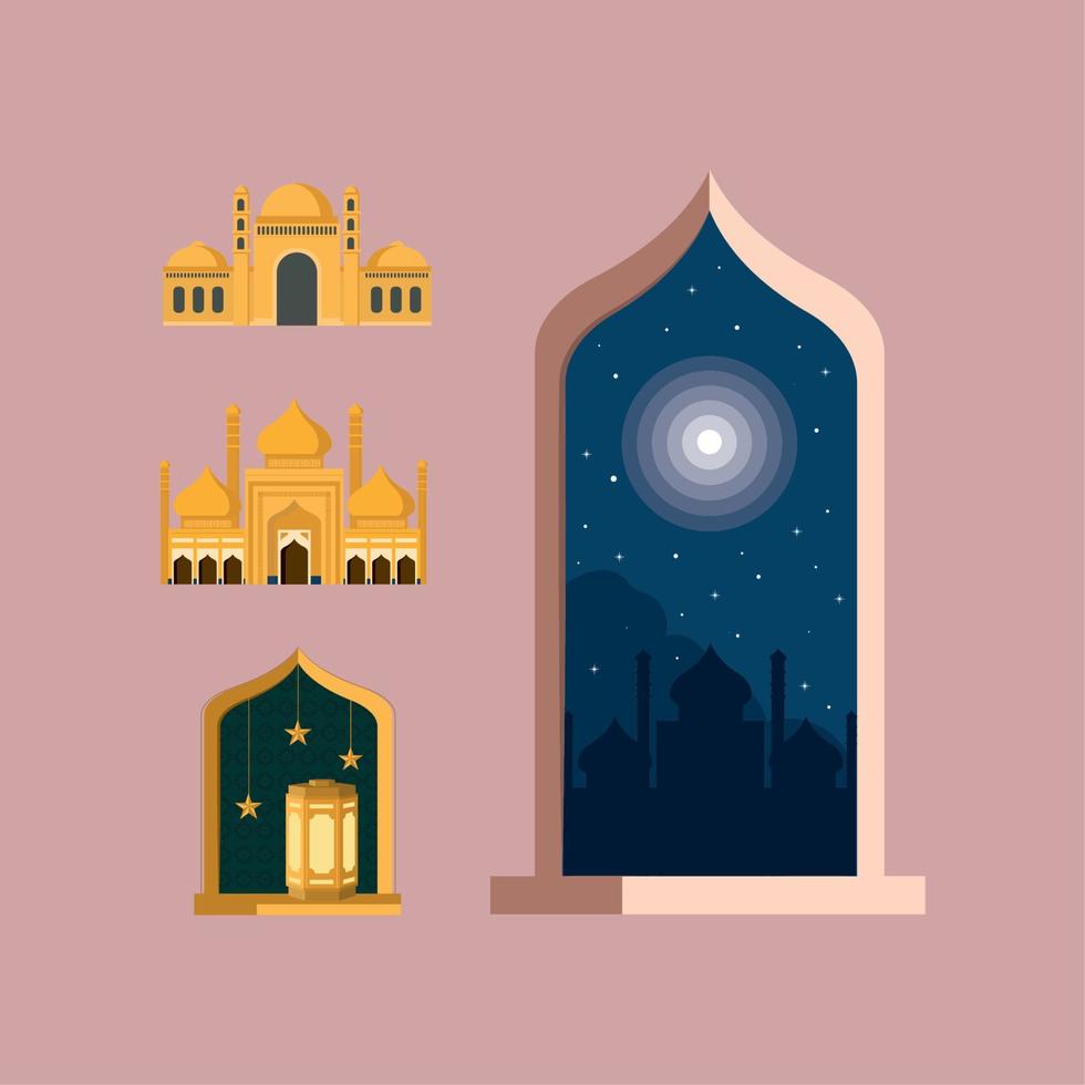 arabic eid mubarak vector