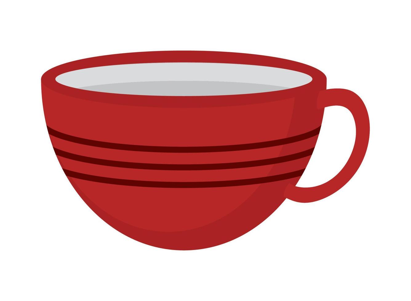 icono de taza roja vector