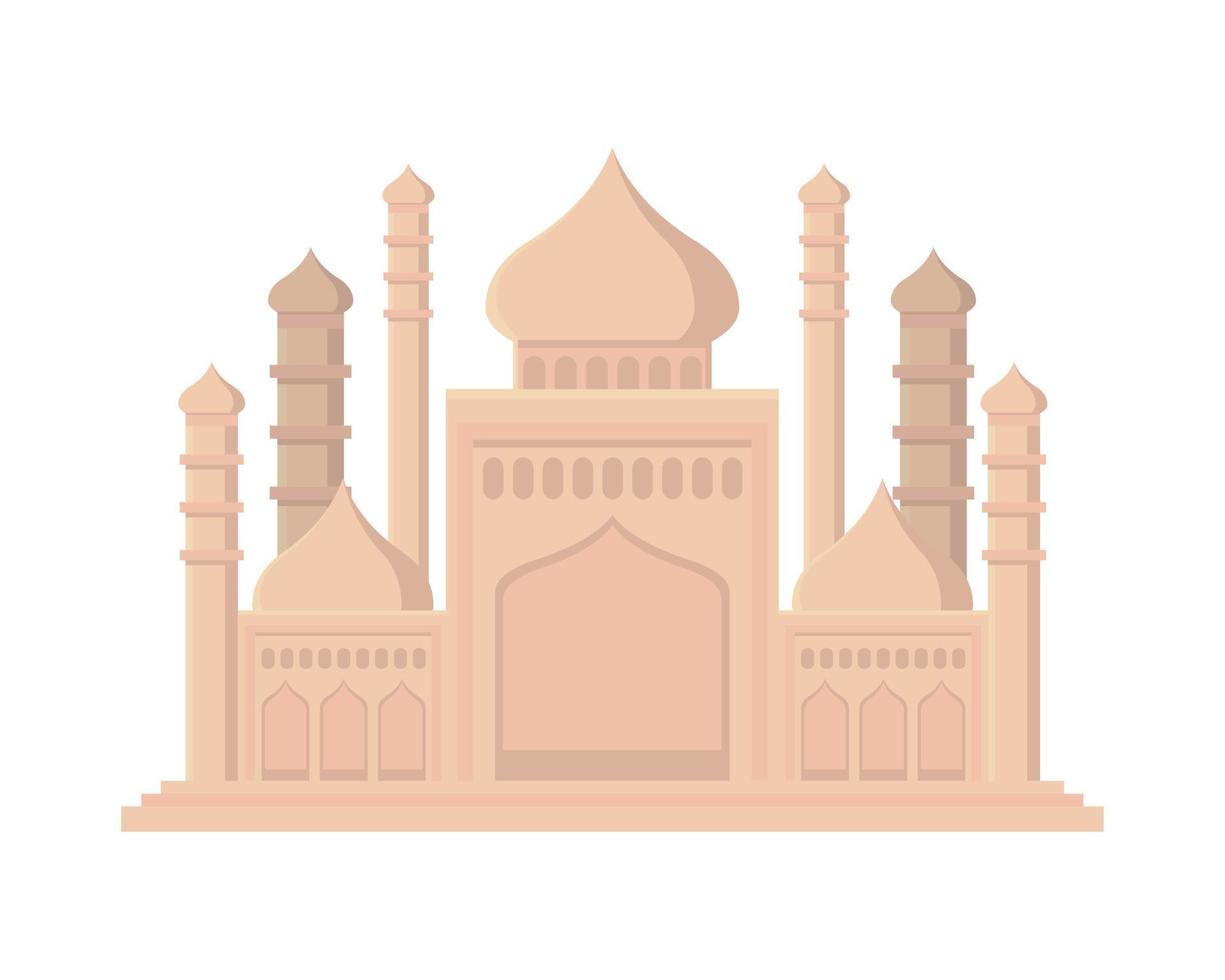 icono de taj mahal vector