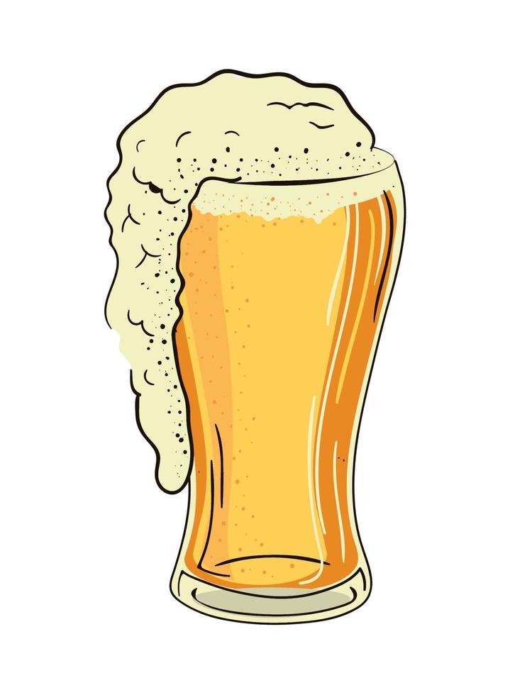 beer glass drink vector