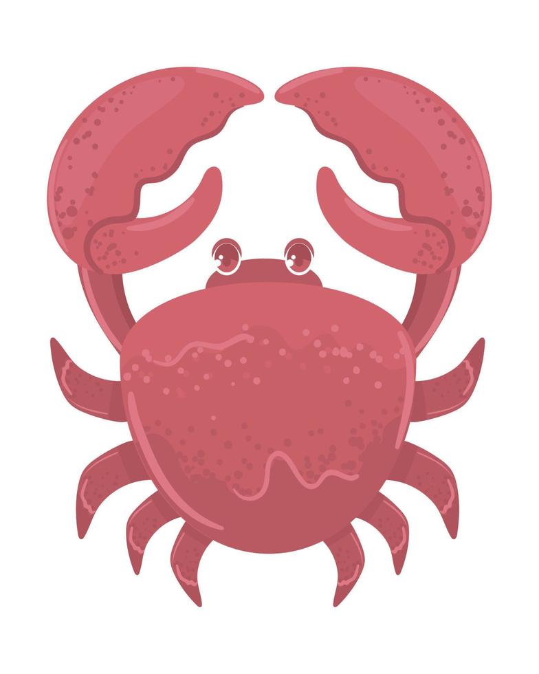 crab sea life vector