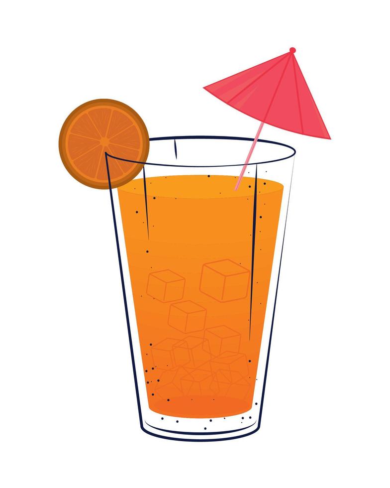 cocktail with umbrella vector