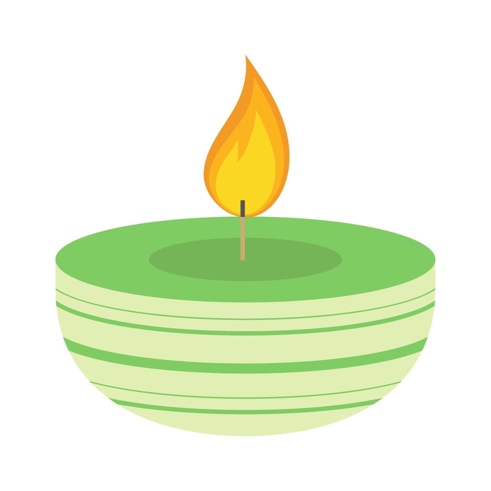 decoración de velas verdes vector