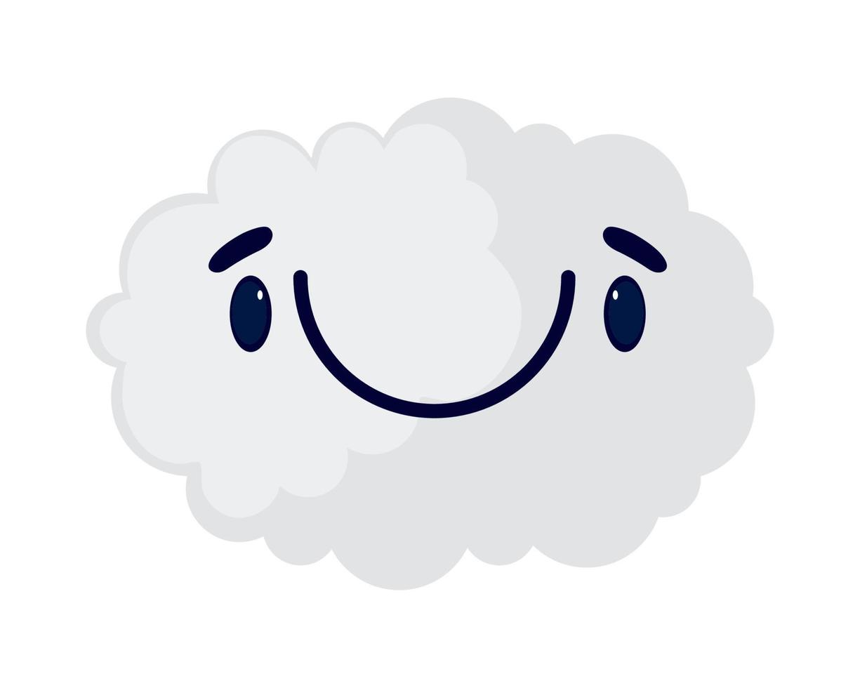 sonrisa nube linda vector