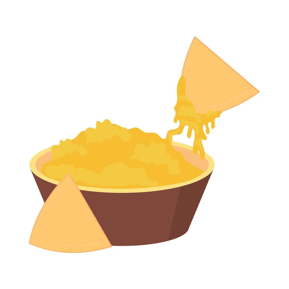 nachos con queso vector