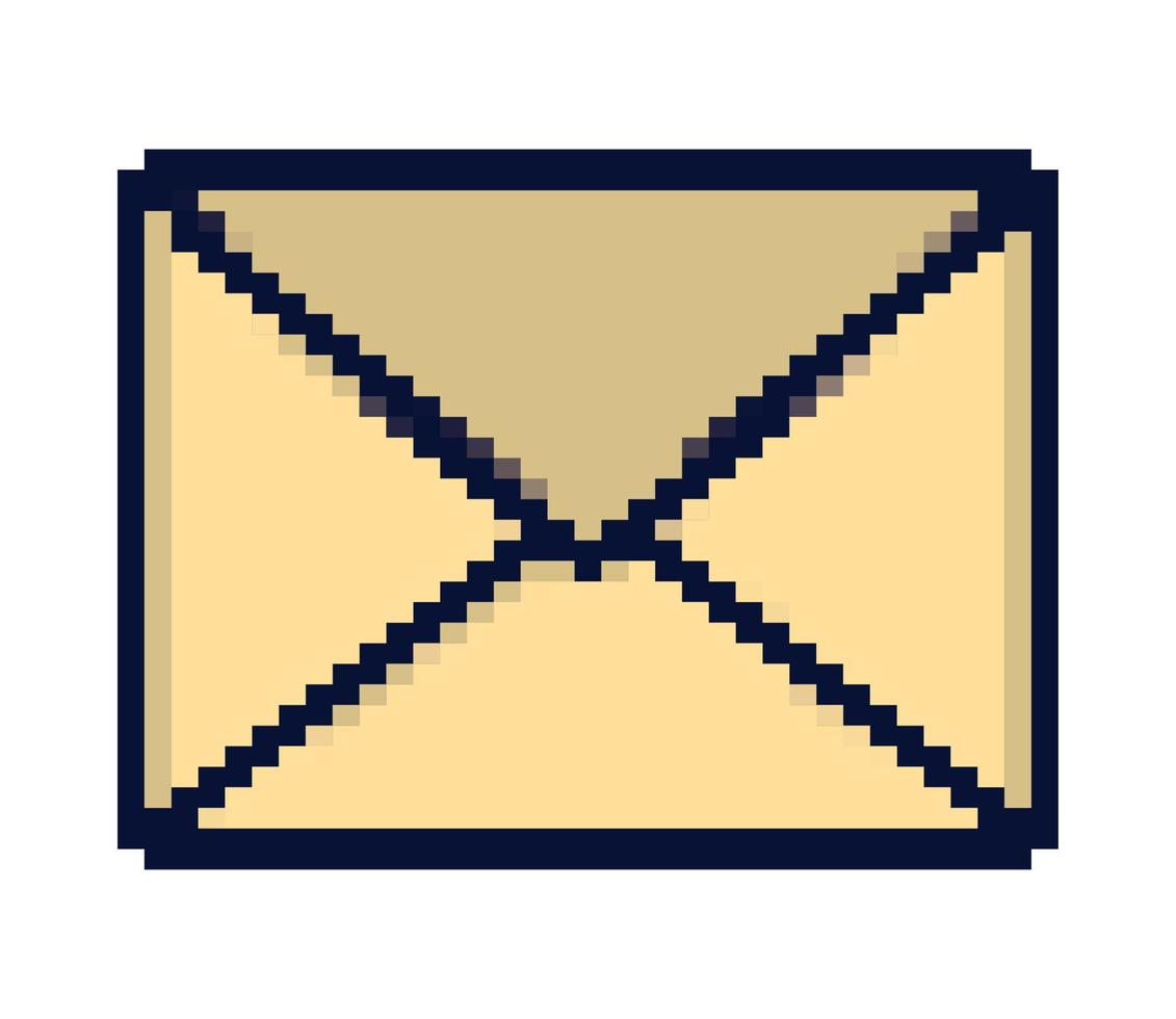 envelope message pixel art vector