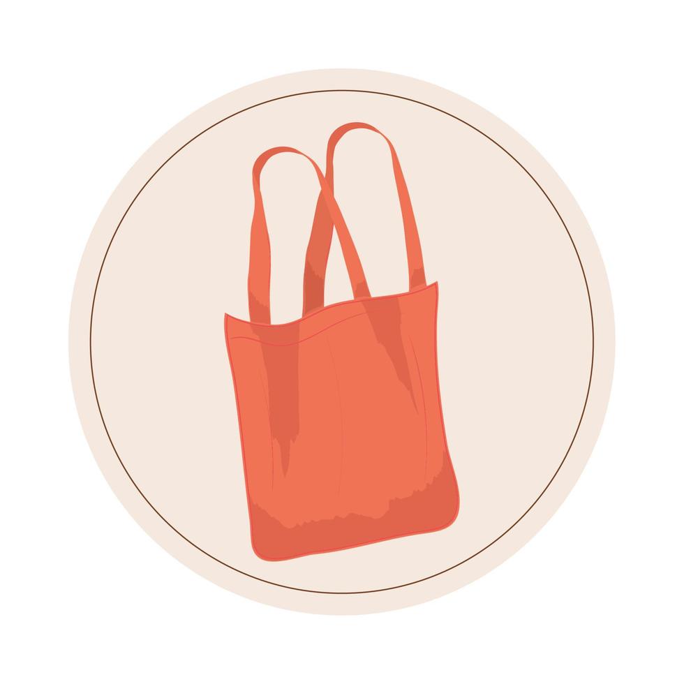 eco shopping bag vector