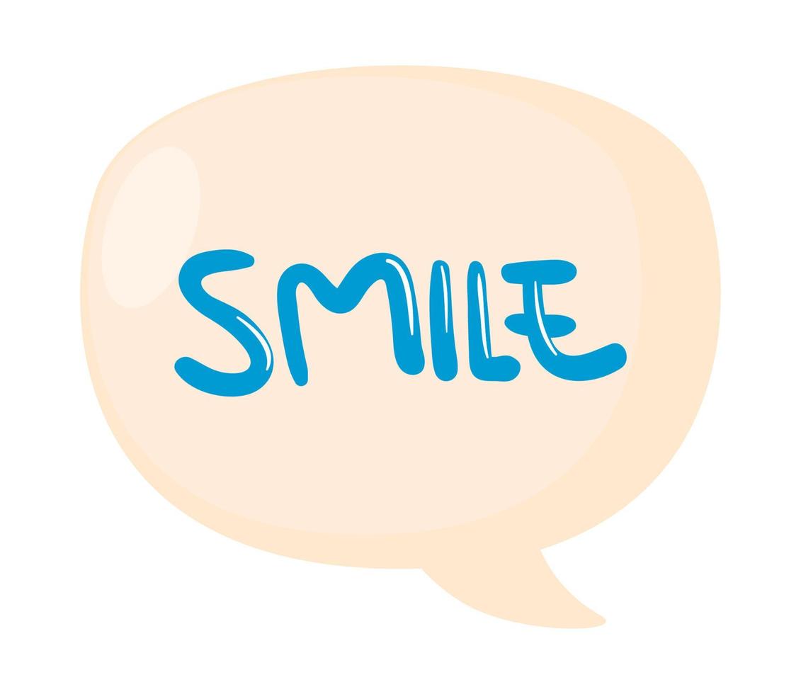 smmile word in bubble vector