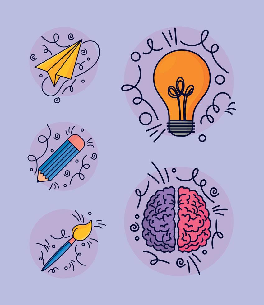 icons set creative vector