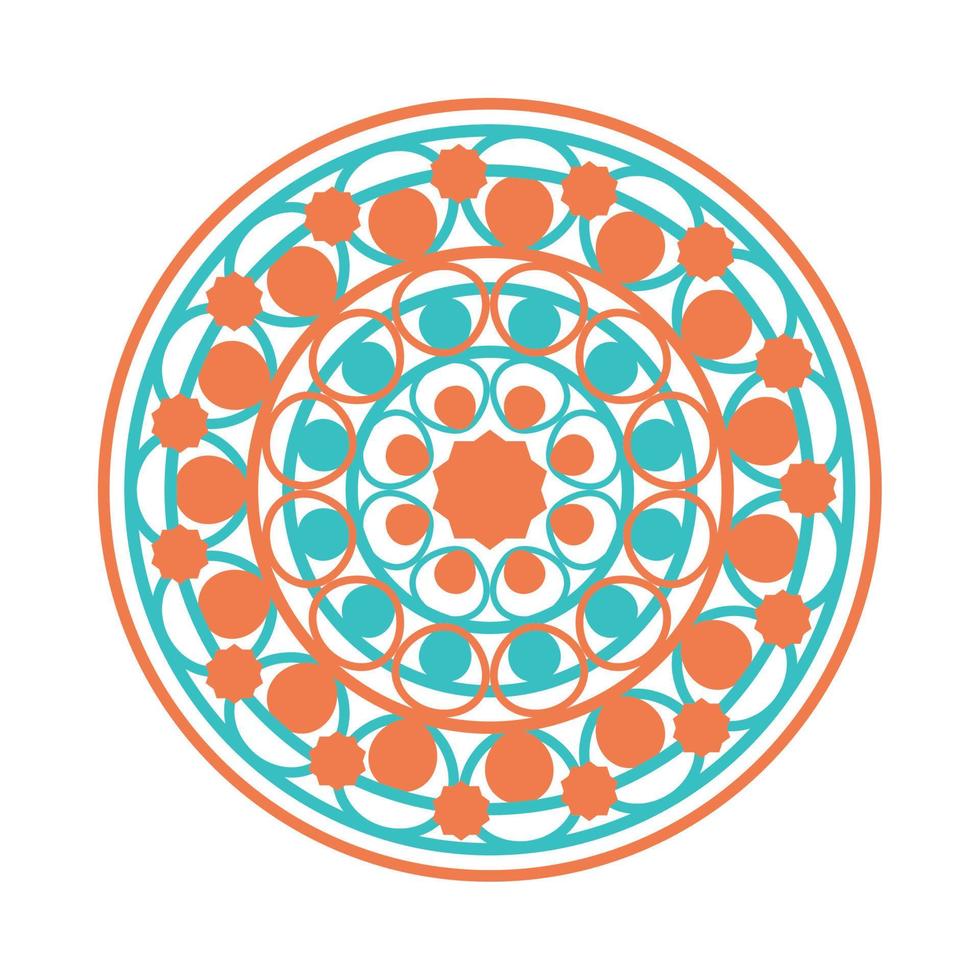 decorative mandala icon vector