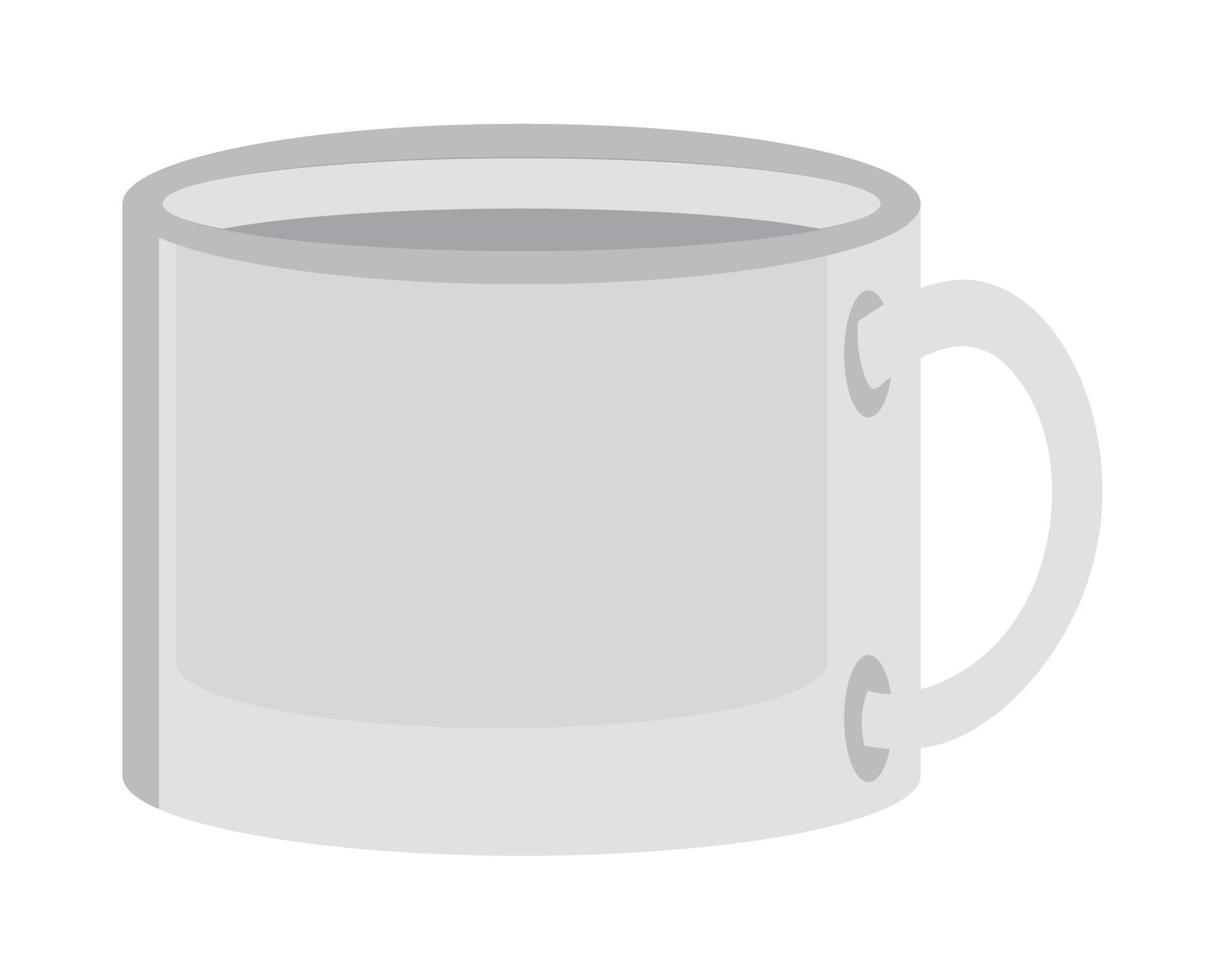 taza, plano, icono vector