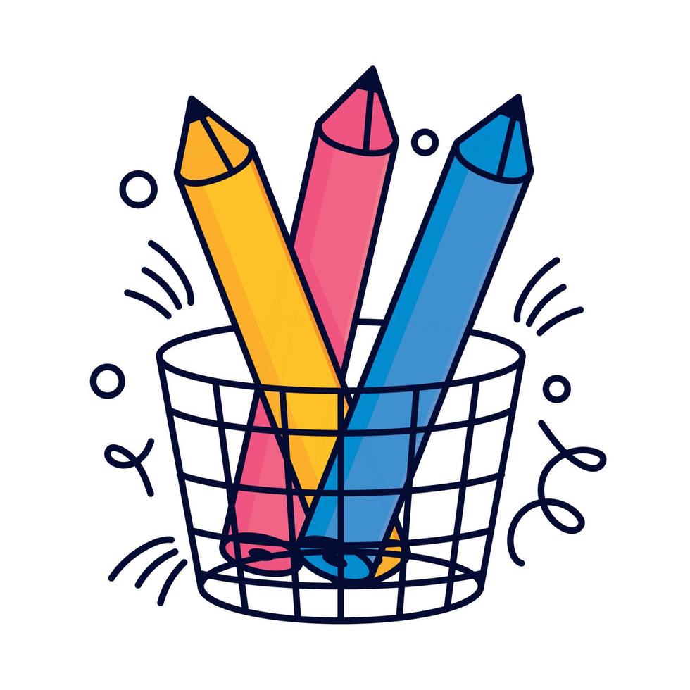 lápices de colores creativos vector