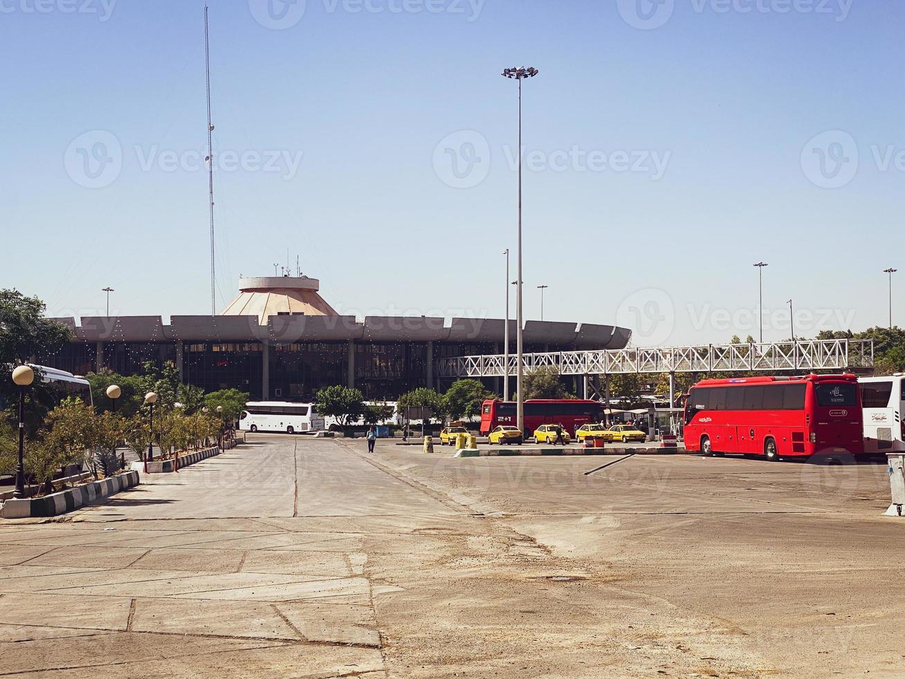 Shiraz, Iran,2022 - buses stand in Shiraz bus terminal to travel back to Tehran photo