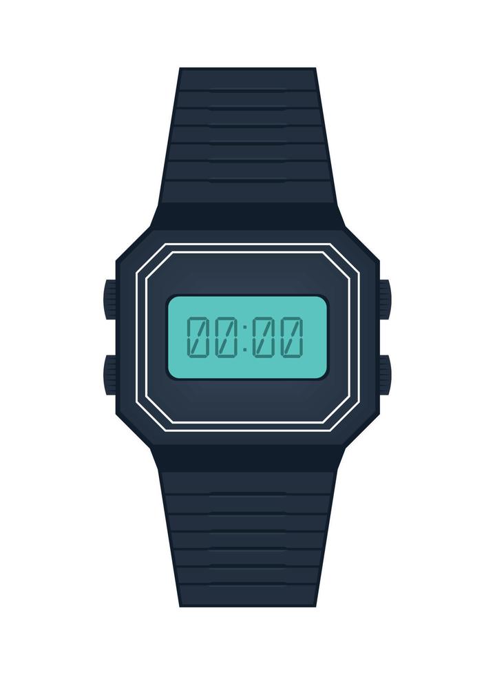 digital wristwatch icon vector