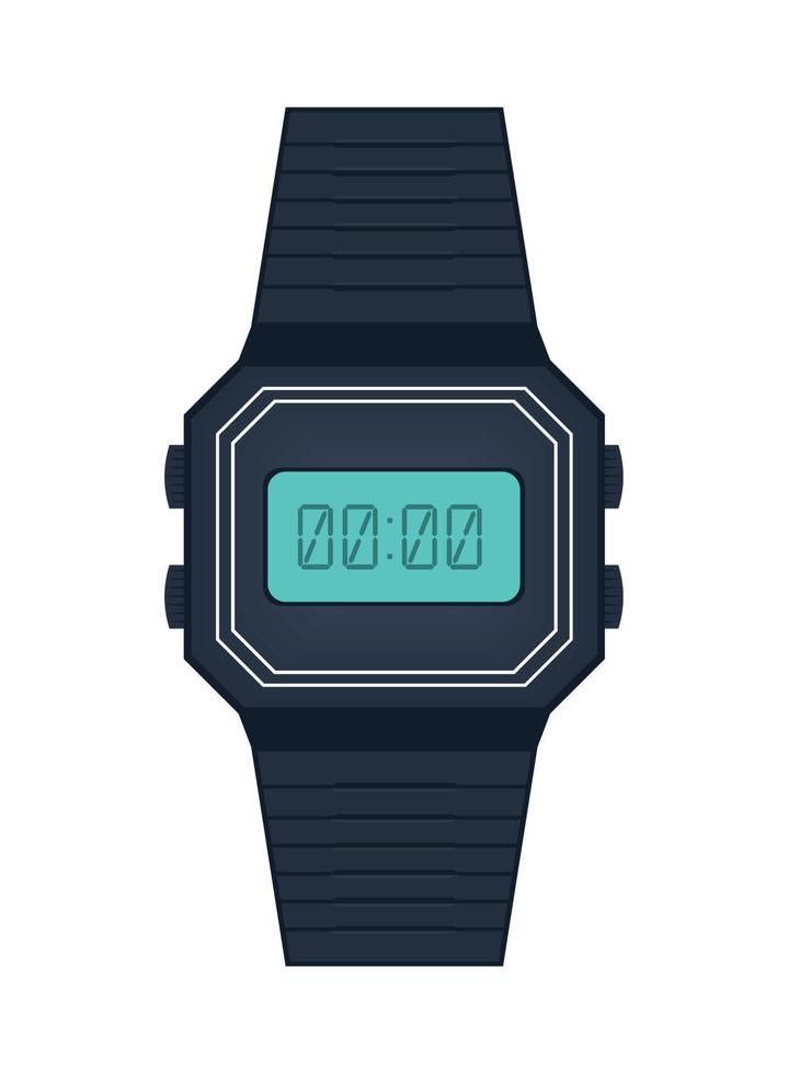 digital wristwatch icon vector