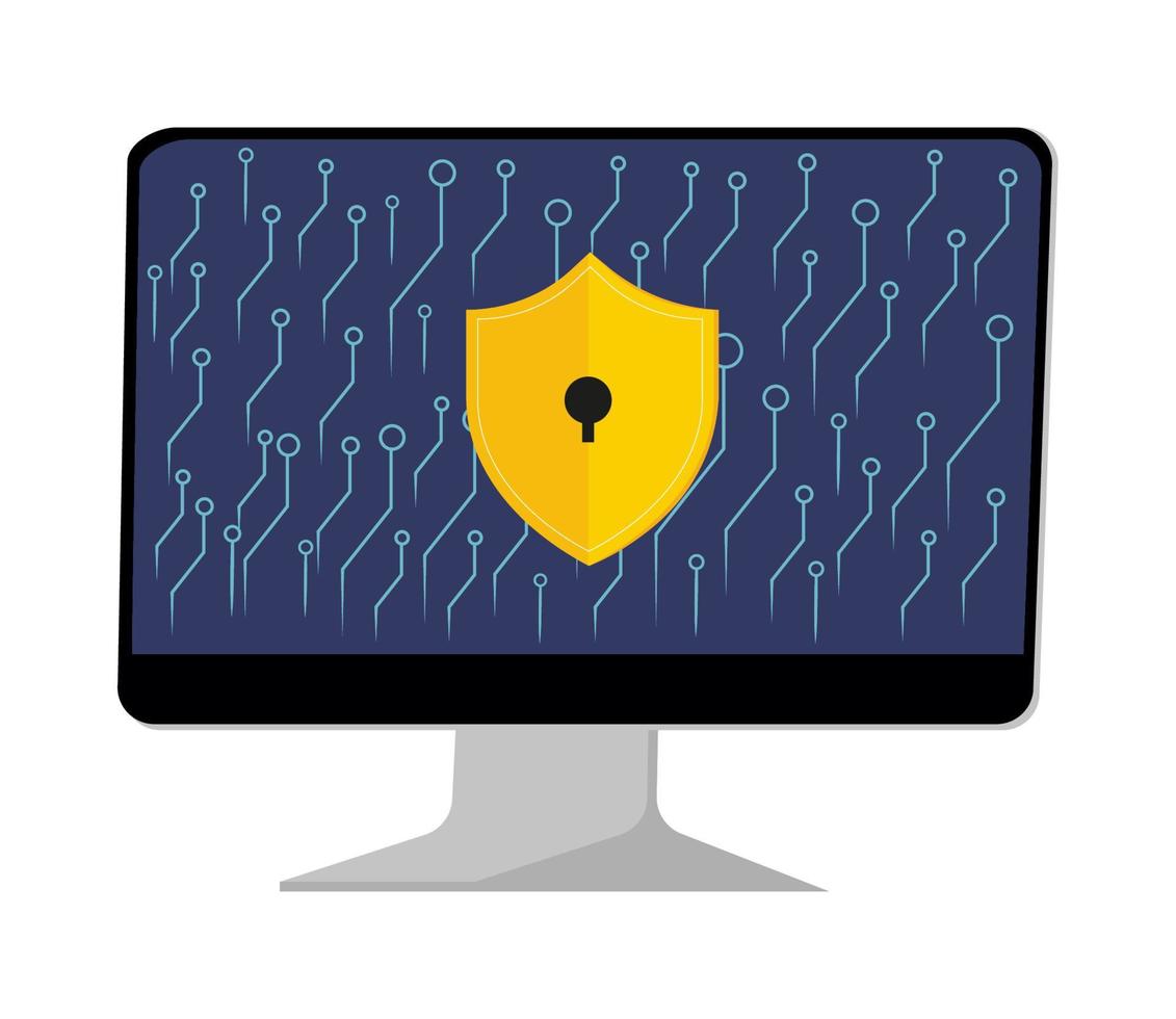 computer cyber security vector