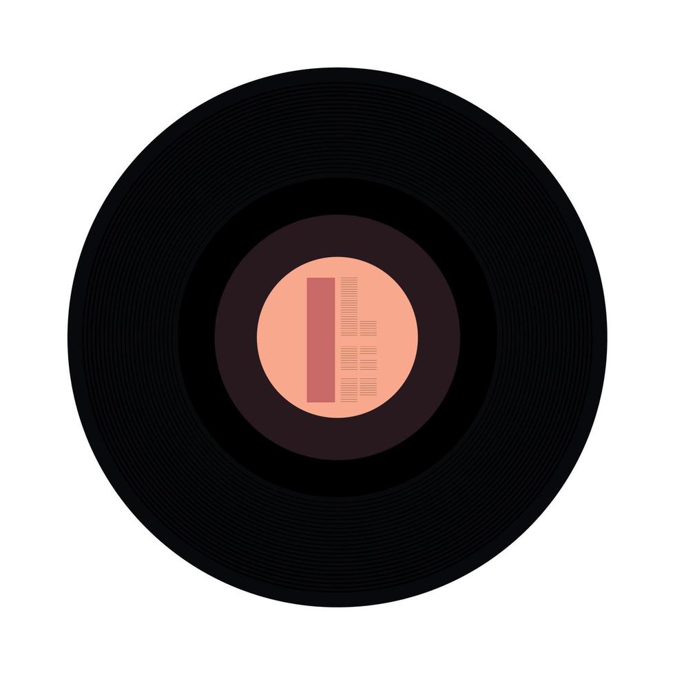 music vinyl icon vector