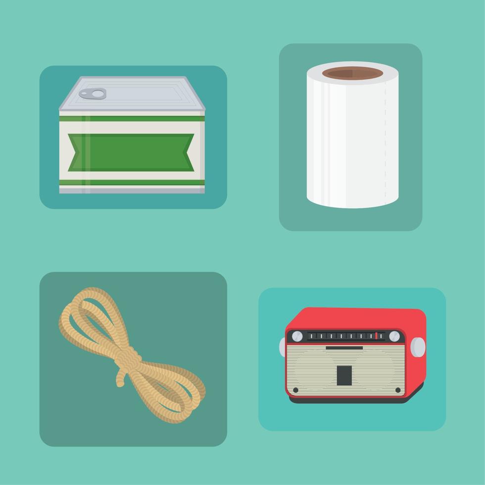 disaster kit survival vector