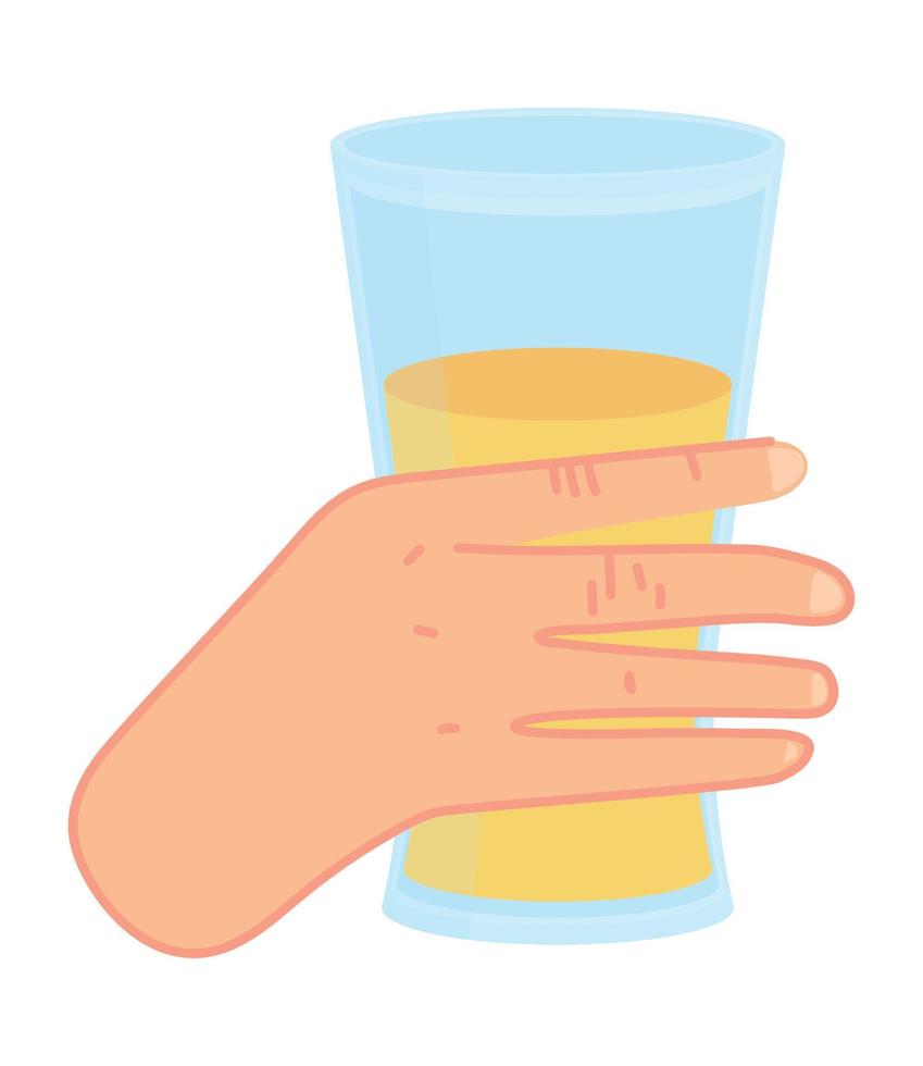hand holding beer vector
