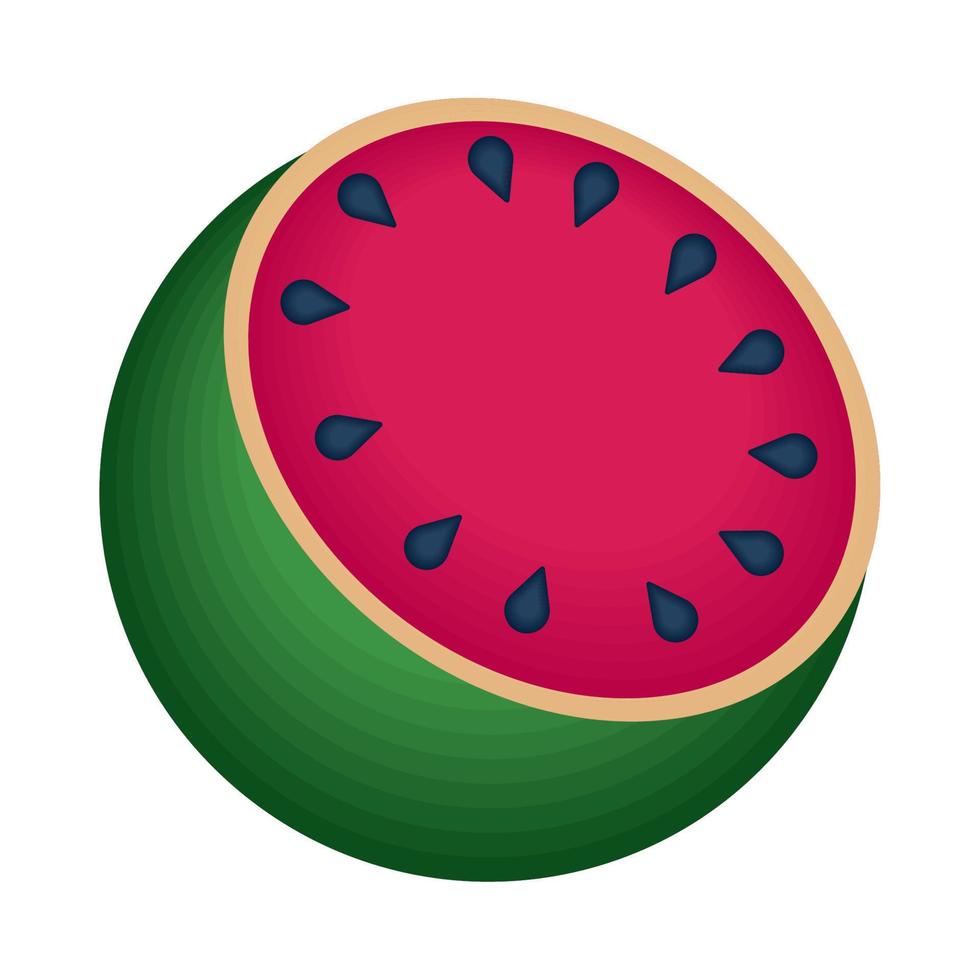 icono de fruta de sandía vector