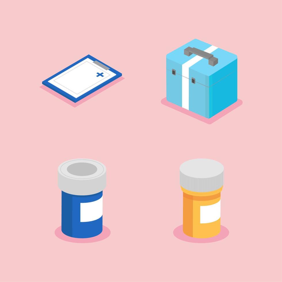 icons collection health vector