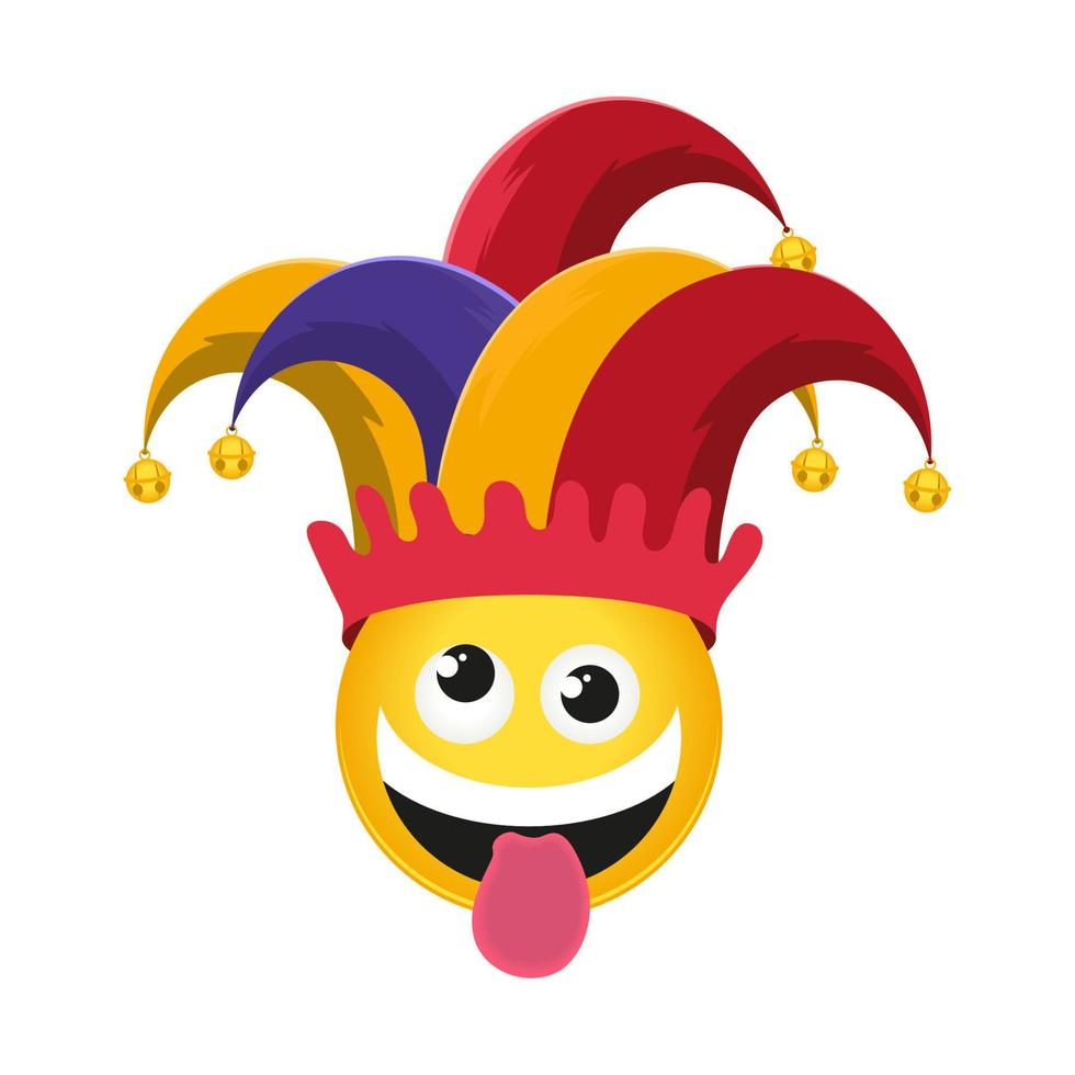 fools day emoticon vector