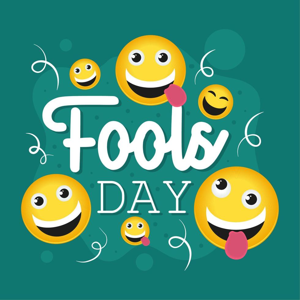 fools day greeting card vector