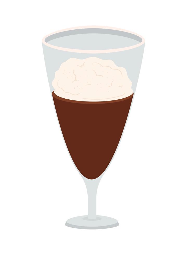 coffee glass with cream vector