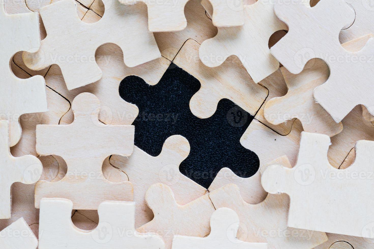 wooden jigsaw puzzle pieces on black background 10968564 Stock Photo at