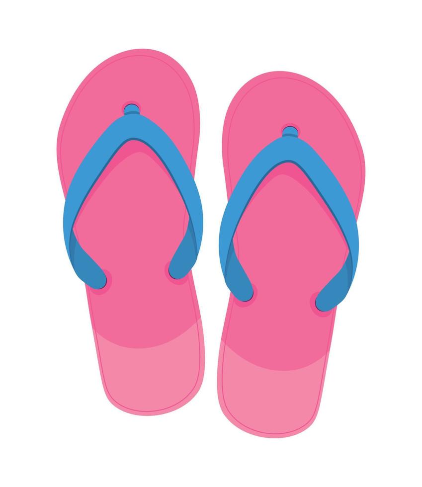 pink flip flops vector