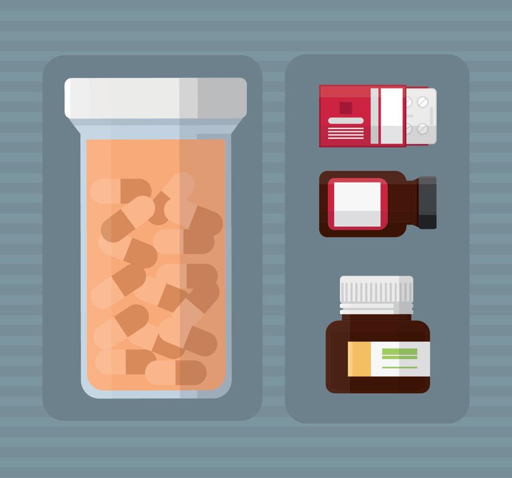 icons medicine prescription vector