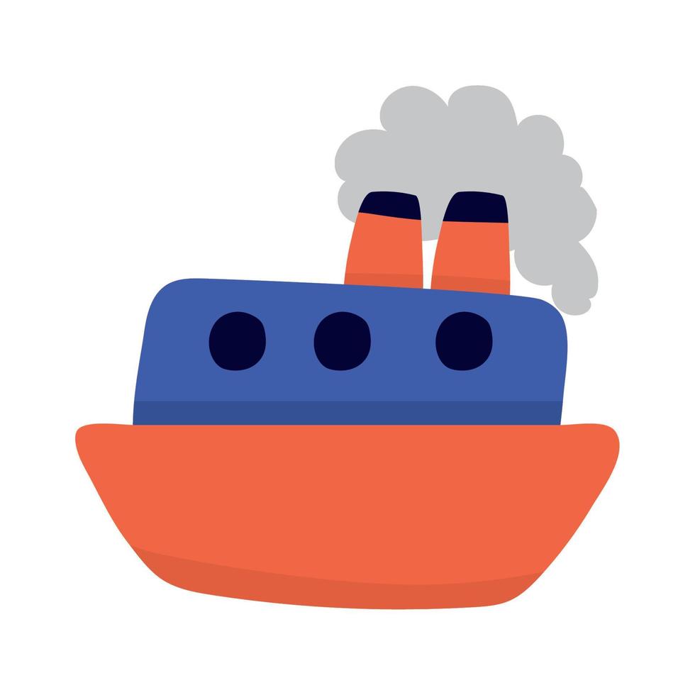 icono de barco de juguete vector