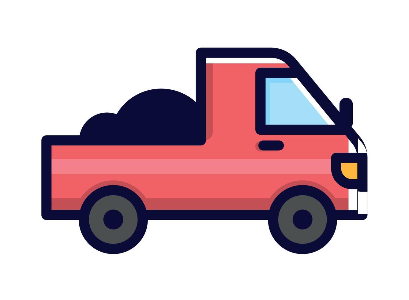 pickup transport icon vector