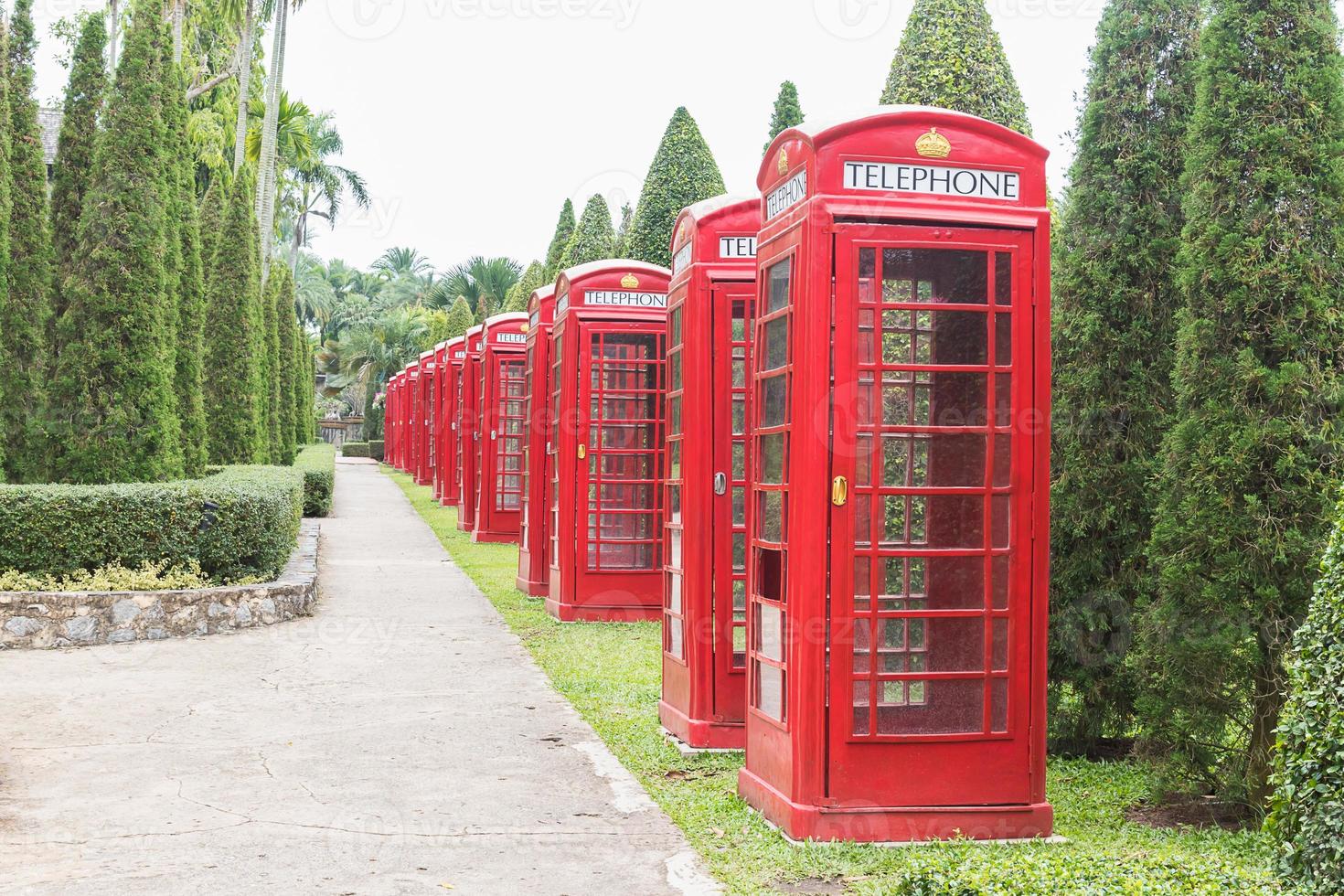 British red telephone booth photo