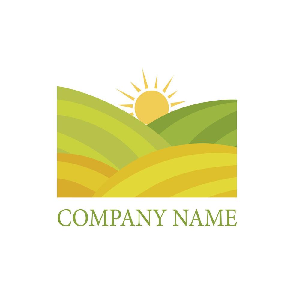 logo con la imagen del campo para fincas. ilustración vectorial vector