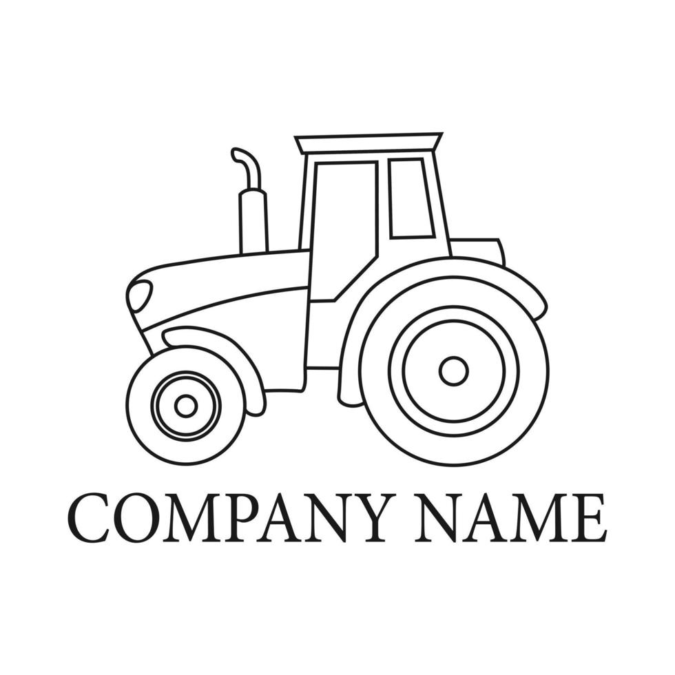 diseño del logotipo del tractor. ilustración vectorial vector