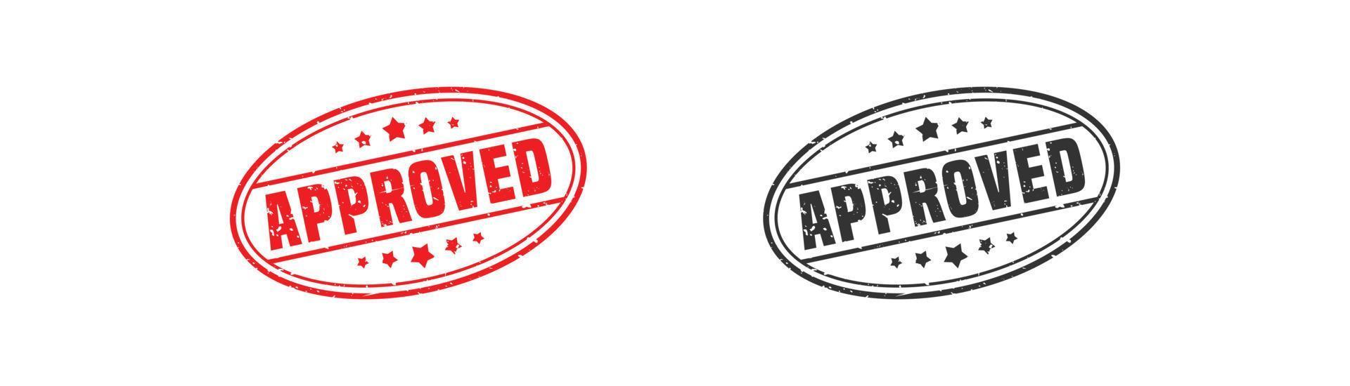 Approved stamp rubber with grunge style on white background vector