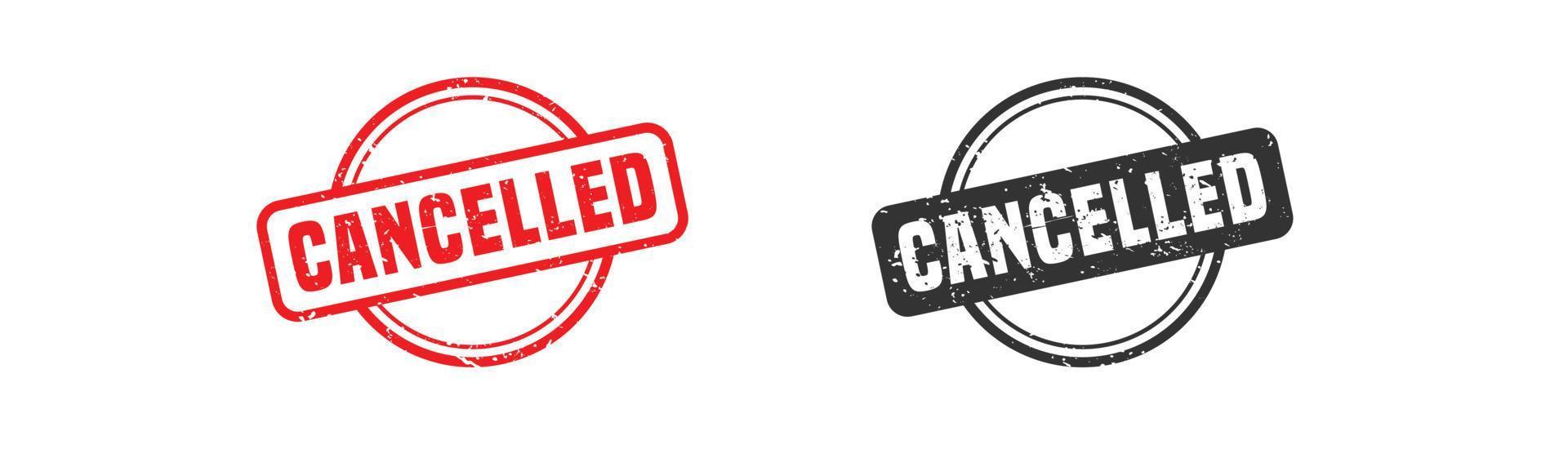 Cancelled stamp rubber with grunge style on white background. vector