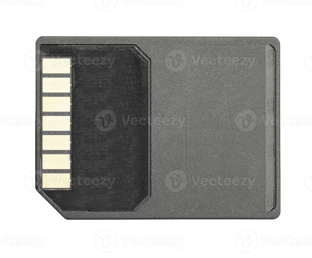 SD memory card on white background photo