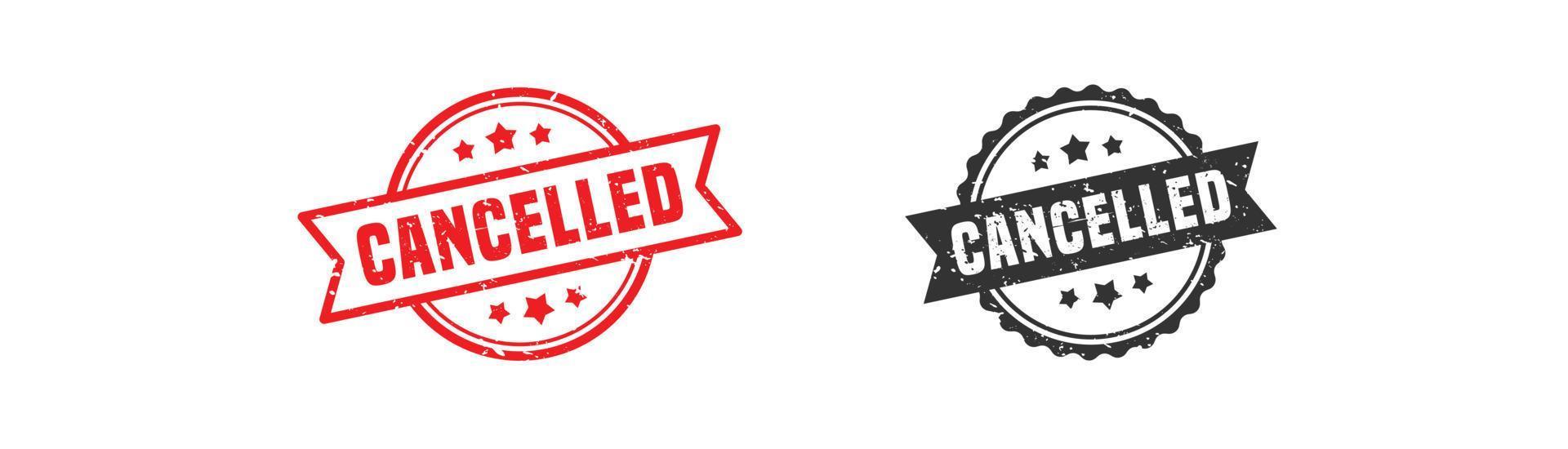 Cancelled stamp rubber with grunge style on white background. vector