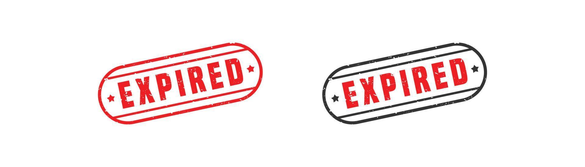 Expired stamp rubber with grunge style on white background. vector