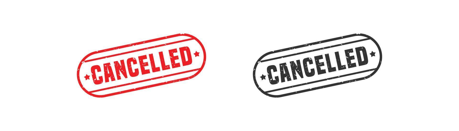 Cancelled stamp rubber with grunge style on white background. vector