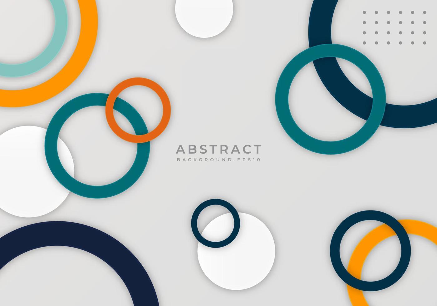 Abstract Geometric Circle Ring Color Shape Background with Copy Space for Text vector