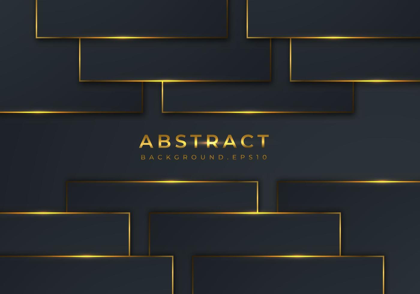 Modern Black Abstract Golden Line Layer decoration On Dark Background with Copy Space for Text vector