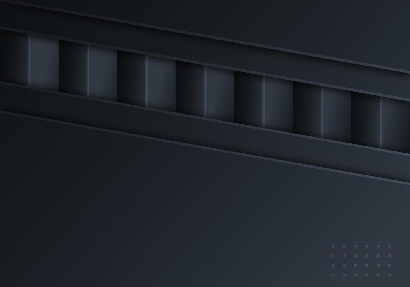 Abstract Black Overlap Layers Techno Background with Copy Space for Text vector
