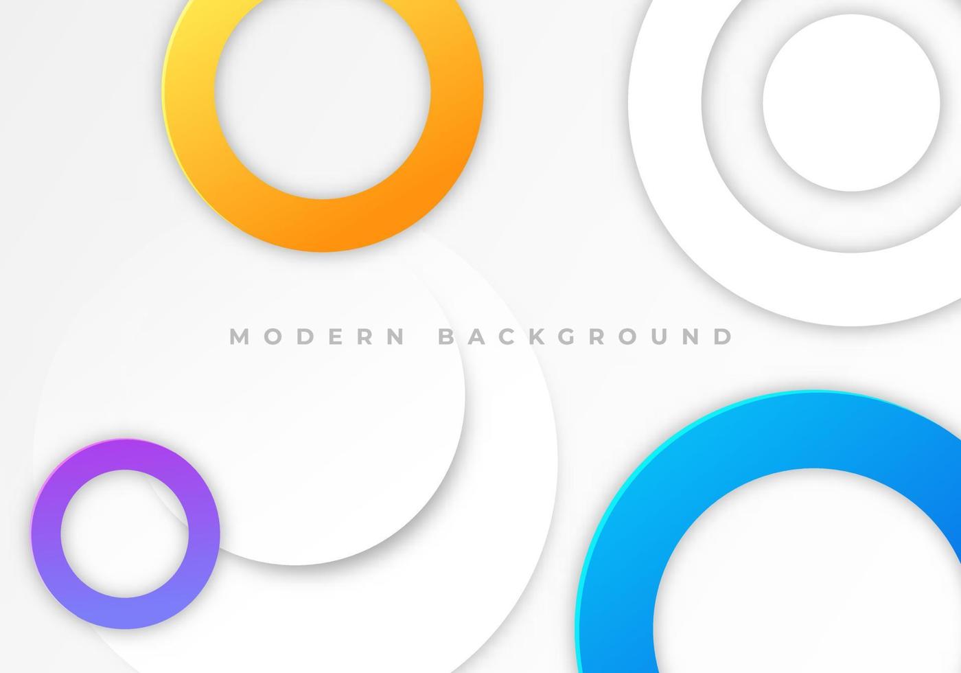 Abstract Geometric Circle Ring Color Shape Background with Copy Space for Text vector