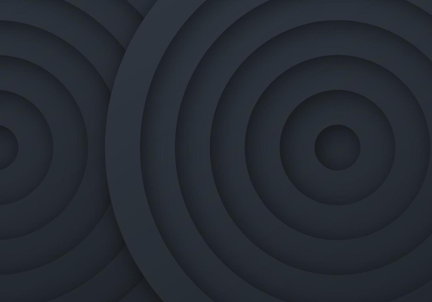 Black Premium Abstract Dark Geometric Circle Background with Copy Space for Text vector