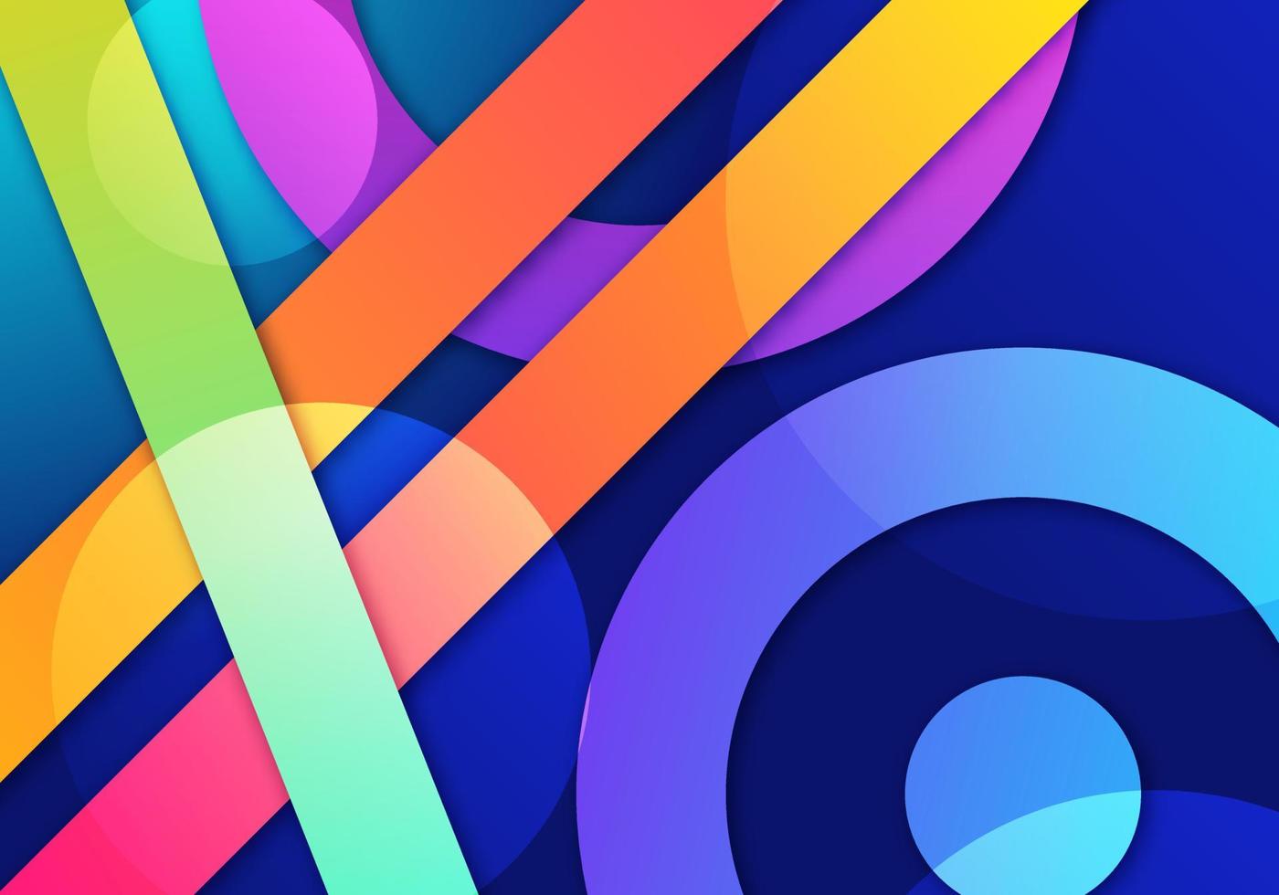 Colorful Modern Overlaping Layers Gradient Background vector