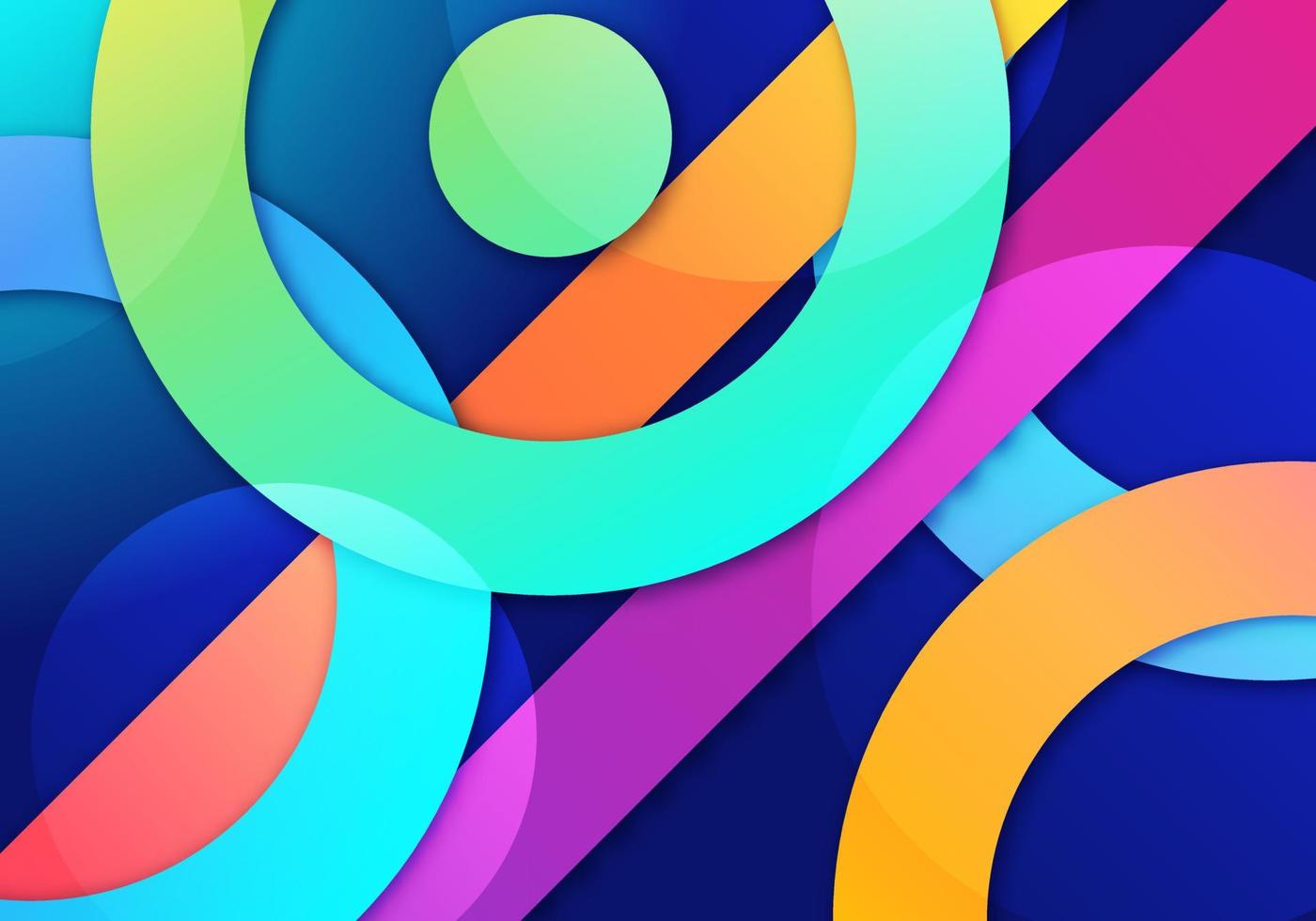 Colorful Modern Overlaping Layers Gradient Background vector